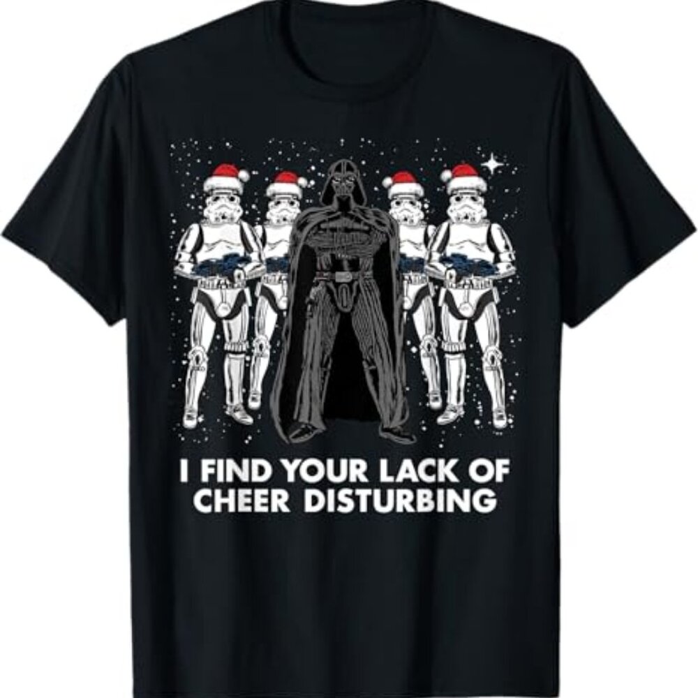 Star Wars Vader Trooper Lack Cheer Christmas Graphic T-Shirt